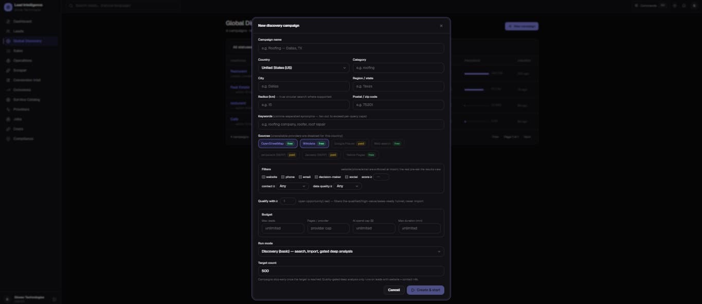 AI-Powered B2B Lead Intelligence & Business Audit SaaS screenshot 2