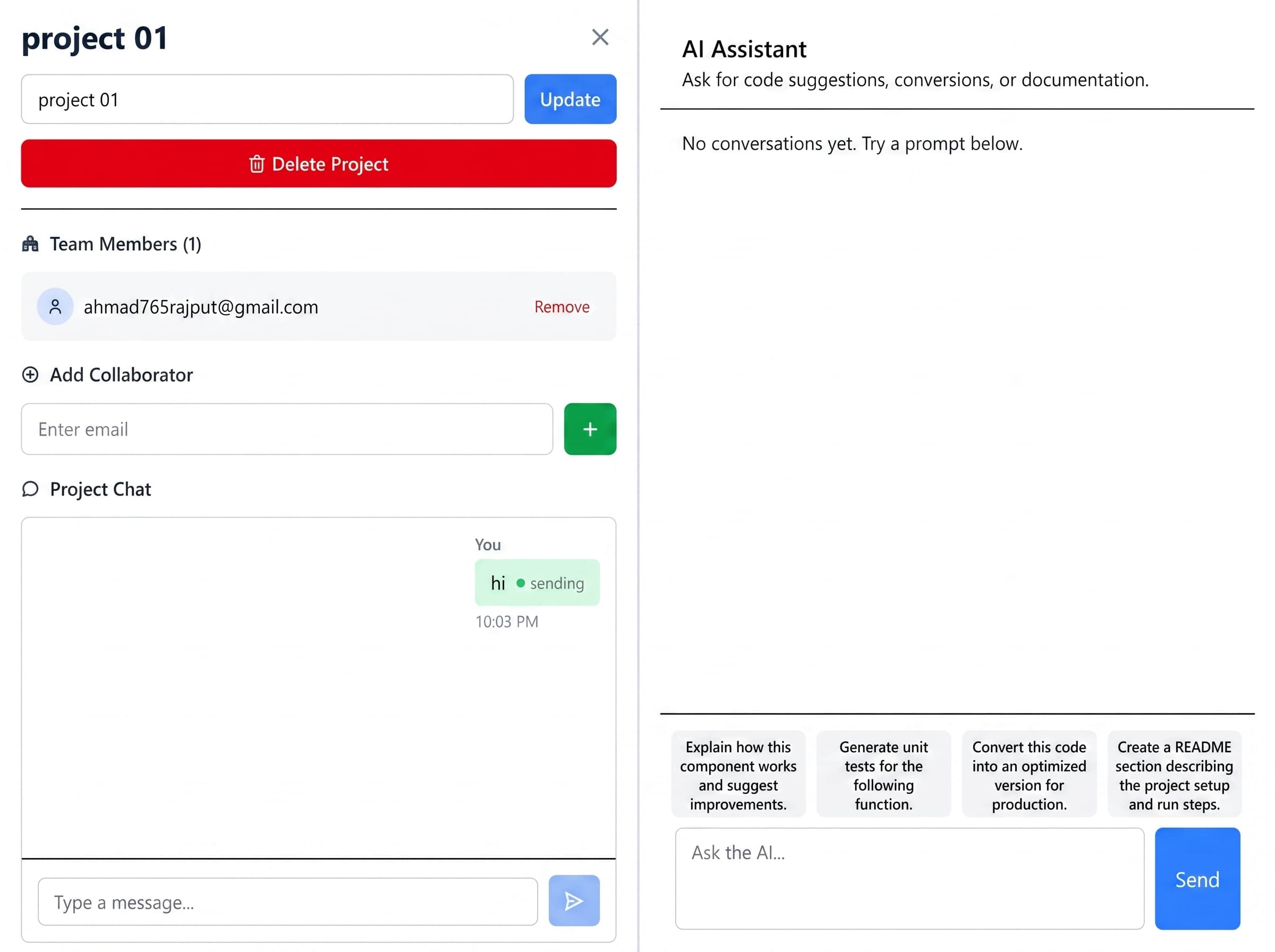 AI-Powered Developer Workspace & Real-Time Collaboration Platform for DevSprint Systems — AI & Machine Learning